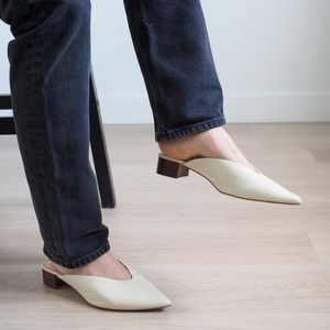 Sole Society Leather Kitten Heel